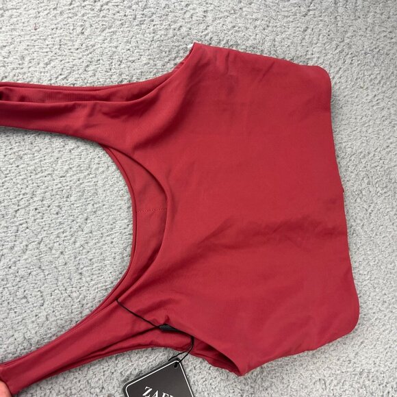 Zaful Forever Young Red Crop Top Knot Sleeveless Size Medium - Picture 2 of 5